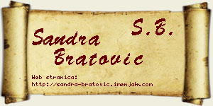 Sandra Bratović vizit kartica